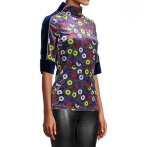 Marrisa Wilson NEW YORK
Records-Print Elbow-Sleeve Top Size XS